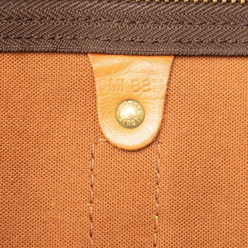 LOUIS VUITTON Authentic Brown Monogram Leather Keepall 60 Boston Bag - Picture 7 of 7